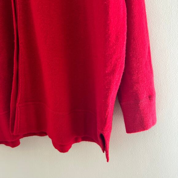 J. Jill Cashmere Women's 100% Red Button Front Sweater Size L - Picture 6 of 7